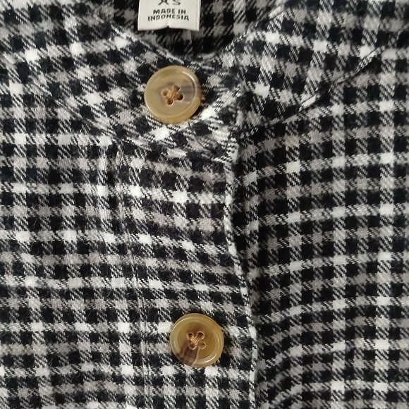 J.Crew Women's Size Xs Small Dress Flannel Checkered Puff Sleeve Pockets Buttons - Picture 6 of 15